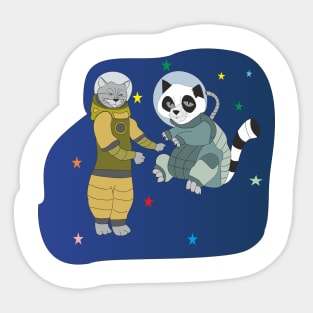 Walk in space Sticker